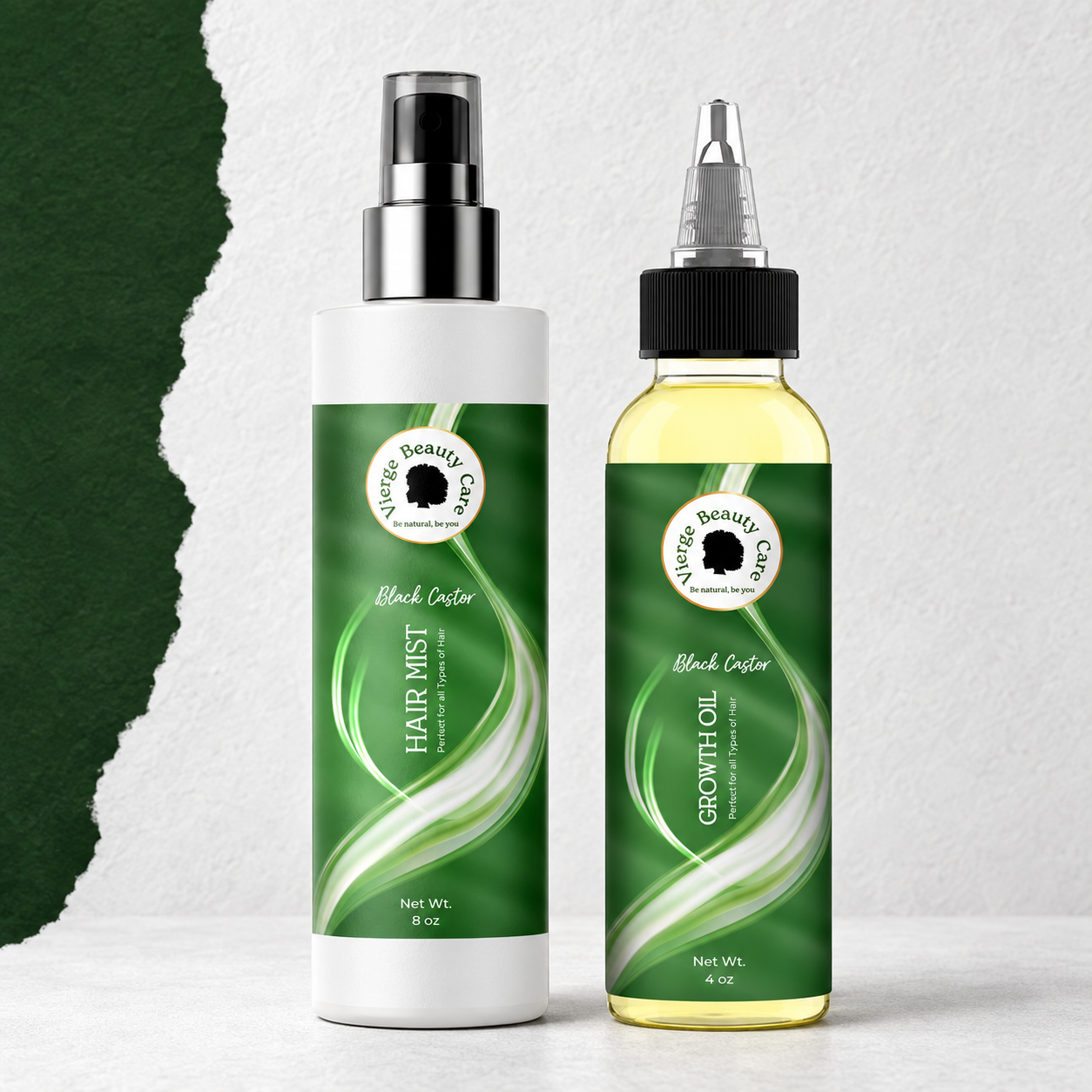 Vierge Beauty Scalp & Hydration Booster with Hair Mist and Black Castor Growth Oil